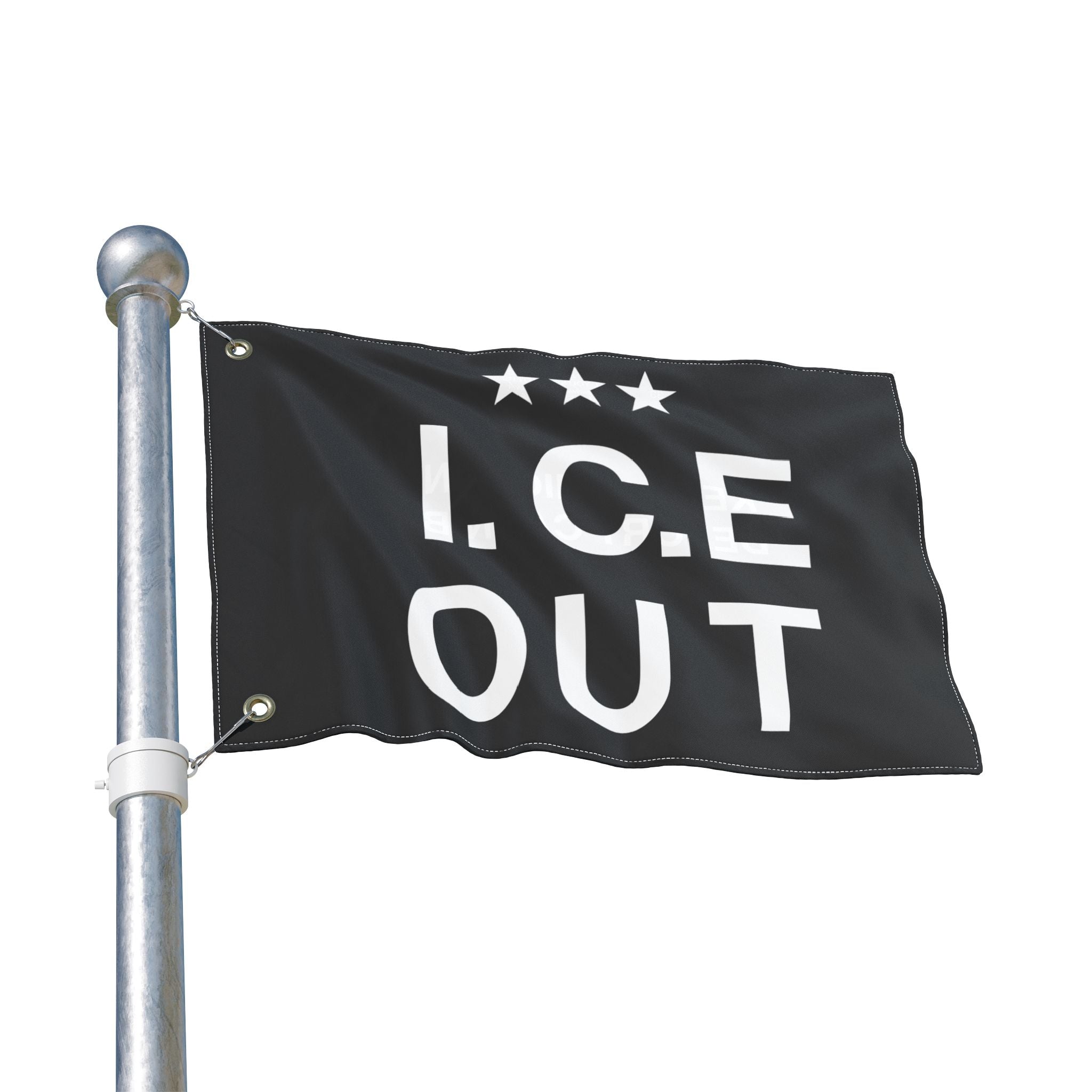 AYSM® ICE OUT PROTEST FLAG (BLK)