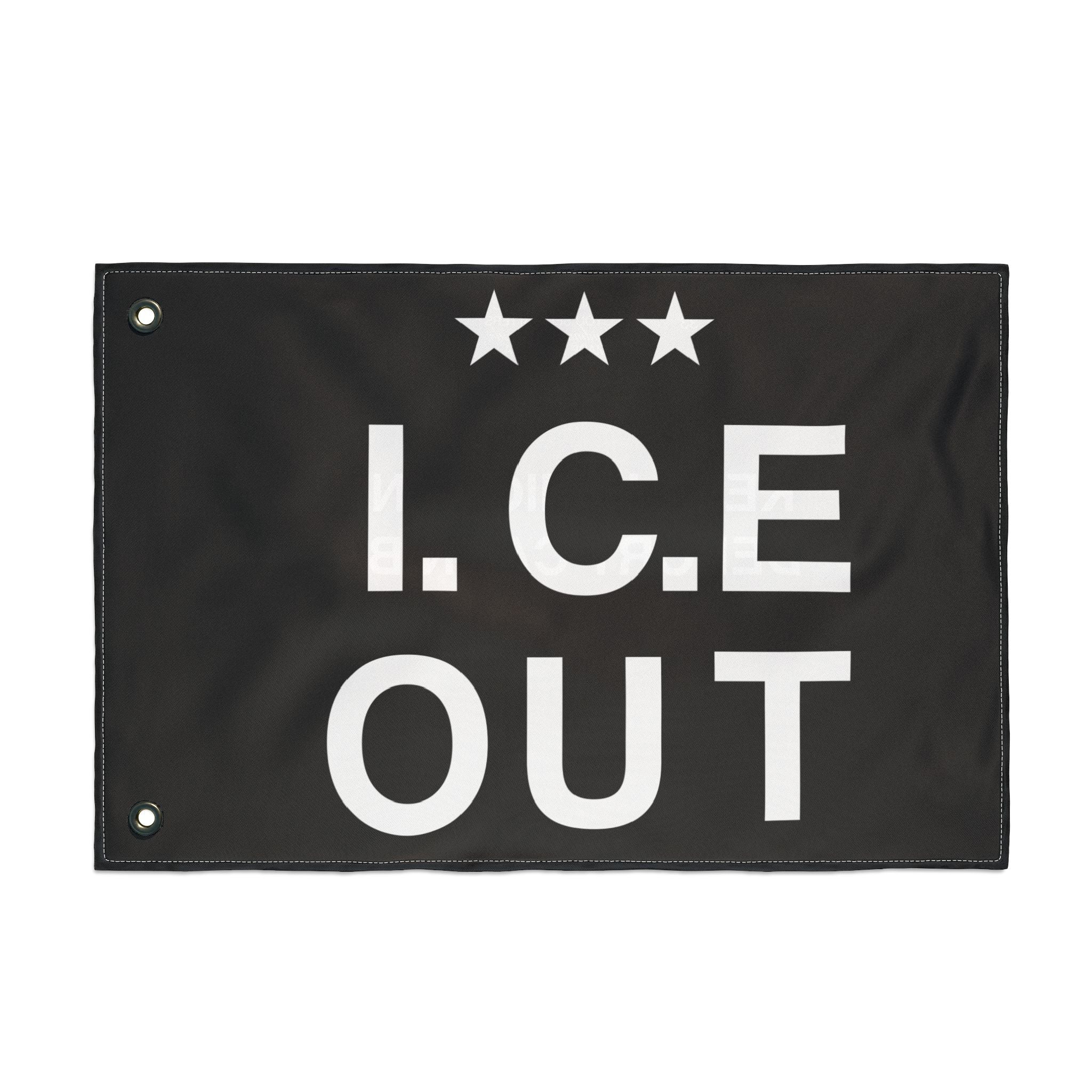 AYSM® ICE OUT PROTEST FLAG (BLK)